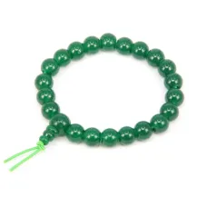 Буддийский браслет - чётки 8мм, пластик, цвет зелёный BS218-5