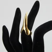 Кольцо Коготь, размер 10мм, длина 34мм, цвет золот. KL042-G-10