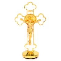 Распятие 8х4,5см на самоклеящейся ножке, цвет белый ST001-2