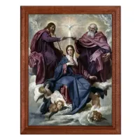 Постер в рамке 17х22см Диего Родригес де Сильва и Веласкес - Коронование Девы Марии (1635) POSV-0176