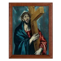 Постер в рамке 17х22см Эль Греко - Христос, несущий крест (1590-95) POSV-0181