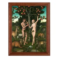 Постер в рамке 17х22см Лукас Кранах I - Адам и Ева (1526) POSV-0182