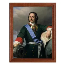 Постер в рамке 17х22см Поль Деларош - Петр I Великий, император России (1838) POSV-0186