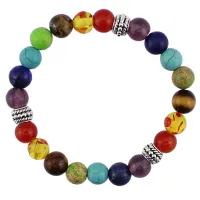 Браслет из синтетических и натуральных камней, 8мм BJBS-180