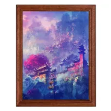 Постер в рамке 17х22см Монастырь на скале POSV-0197