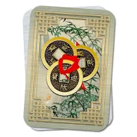Карта-талисман Фэн-Шуй Три монеты YAN319