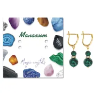 Серьги Малахит SEB04-15