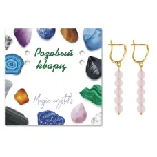 Серьги Розовый кварц SEB05-17