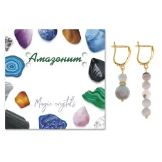 Асимметричные серьги Амазонит SEB06-04