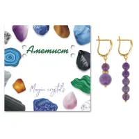 Асимметричные серьги Аметист SEB06-05