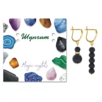 Асимметричные серьги Шунгит SEB06-23