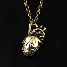 Кулон Сердце на цепочке, цвет золотой AC025-01