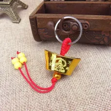 Брелок Золотой слиток, пластик BK069-03