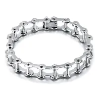 Мужской браслет Цепь, цвет сереб., ширина 9мм BS258
