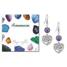 Серьги Дерево любви (любовь, семья), Аметист SEB07-05-06