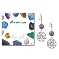 Серьги Ловец снов (защита от опасностей), Аметист SEB07-05-0023