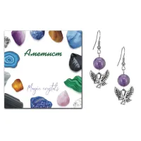 Серьги Орел (защита, сила, победа), Аметист SEB07-05-24