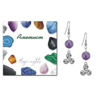 Серьги Трискель (защита и гармония), Аметист SEB07-05-0036