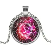 Кулон с цепочкой Ом, цвет серебр. ALK610