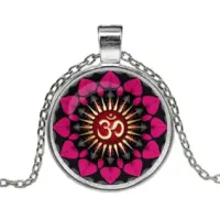 Кулон с цепочкой Ом, цвет серебр. ALK614