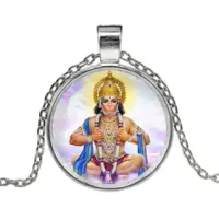 Кулон с цепочкой Хануман, цвет серебр. ALK623