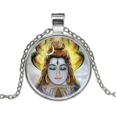 Кулон с цепочкой Шива, цвет серебр. ALK624