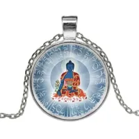 Кулон с цепочкой Будда медицины, цвет серебр. ALK630