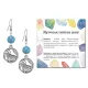 Серьги Волк (защита, сила, победа), Бирюза SEB07-06-07