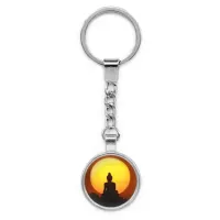 Брелок Будда, цвет серебр.