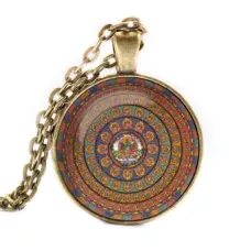 Кулон с цепочкой Тара мандала, цвет бронз. ALK028