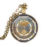 Кулон с цепочкой Шамбала мандала, цвет бронз. ALK029
