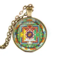 Кулон с цепочкой Херука мандала, цвет бронз. ALK035