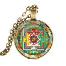 Кулон с цепочкой Херука мандала, цвет бронз. ALK035