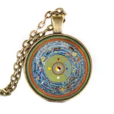 Кулон с цепочкой Мандала 5 элементов, цвет бронз. ALK046