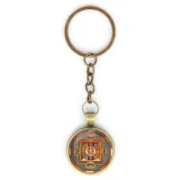 Брелок Авалокитешвара мандала, цвет бронз. BK-ALK039