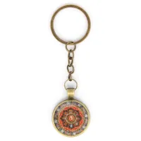 Брелок Ом мандала, цвет бронз. BK-ALK053