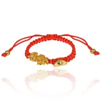 Браслет из красной нити Пи Щу и Слиток Богатства BS413