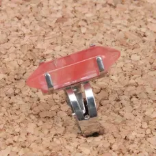 Кольцо с натуральным камнем Розовый халцедон KL017-14