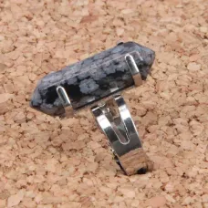 Кольцо с натуральным камнем Обсидиан KL017-15