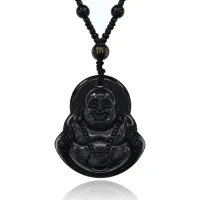 Амулет с четками Хотей, цвет черный AK030-2