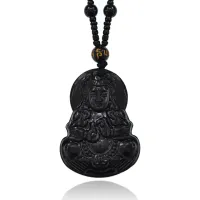 Амулет с четками Гуаньинь, цвет черный AK031-2