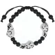 Браслет Череп, 6мм BS434