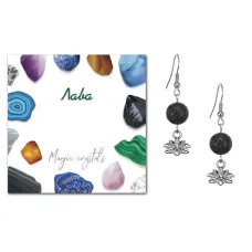 Серьги Лотос (гармония и развитие), Лава SEB07-12-15