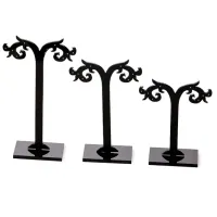 Набор из 3-х дисплеев для серег 9см, 11см, 13см, черный акрил STN-E05