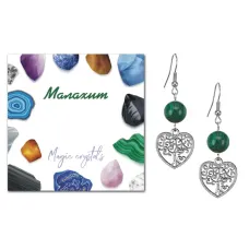 Серьги Дерево любви (любовь, семья), Малахит SEB07-15-06