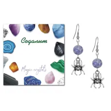 Серьги Паук (защита, трудолюбие, достаток), Содалит SEB07-19-14