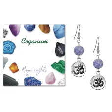 Серьги Ом (защита и духовное развитие), Содалит SEB07-19-18