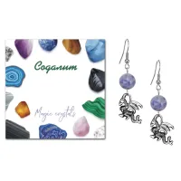 Серьги Дракон (удача, могущество, успех), Содалит SEB07-19-25