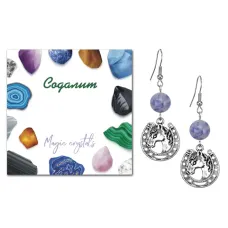 Серьги Подкова (счастье), Содалит SEB07-19-31