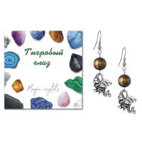 Серьги Дракон (удача, могущество, успех), Тигровый глаз SEB07-20-25